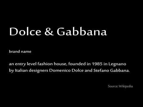 How to pronounce - Dolce & Gabbana
