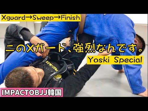 【ブラジリアン柔術】デラヒーバからのエックスガード!!スイープしたらそのまま絞め!?グラップリングでも有効です!!【Brazilianjiujitsu】