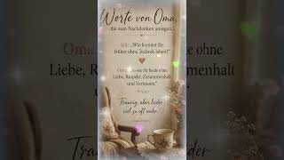 Worte von Oma, die zum Nachdenken anregen... ✨​Ich:  #OmaHatRecht #TraurigAberWahr #WeisheitDesTages