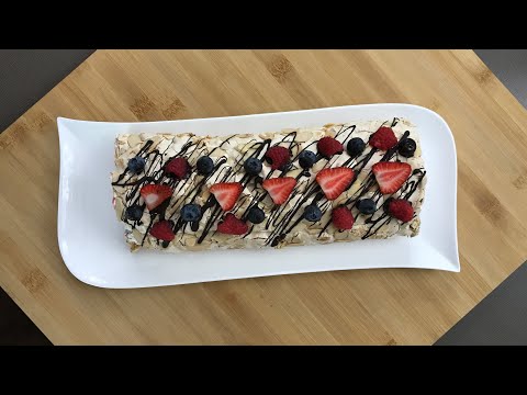 Merengue Pavlova Roll, Easy & Quick Recipe