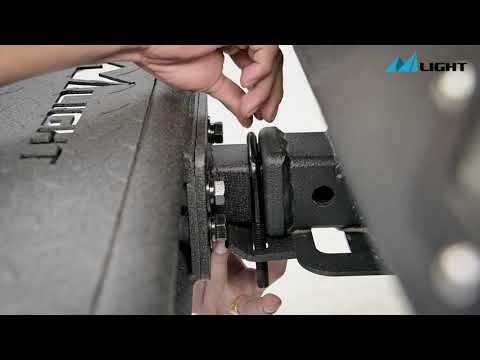 Nilight Hitch Step with 2" Hitch Receiver Rear Bumper Guard Protector