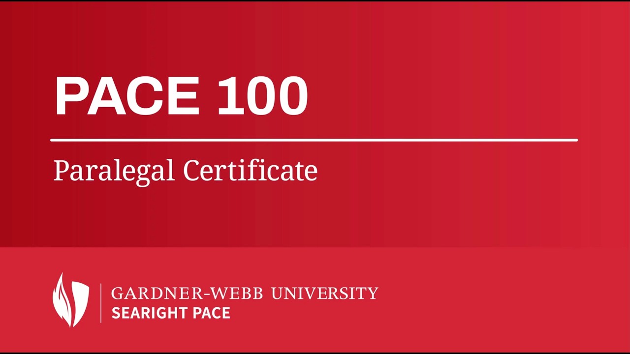 PACE 100 Paralegal Certificate Program
