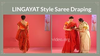 How to wear a Cotton Saree in Lingayat style