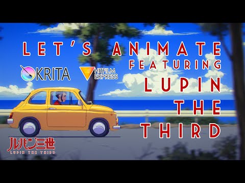 Let's Animate - Krita: Lupin The Third 🚗🚘🚙