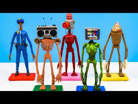 ALL SIREN HEAD with Clay - Part 10 🔊 Trevor Henderson Creatures 🔊 Polymer Clay Tutorial