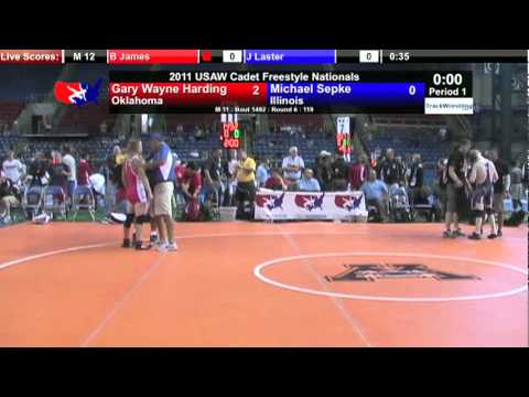 Cadet Freestyle 119 - Gary Harding (OK) vs. Michael Sepke (IL)