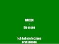 GReeeN - Eis essen (lyrics) 
