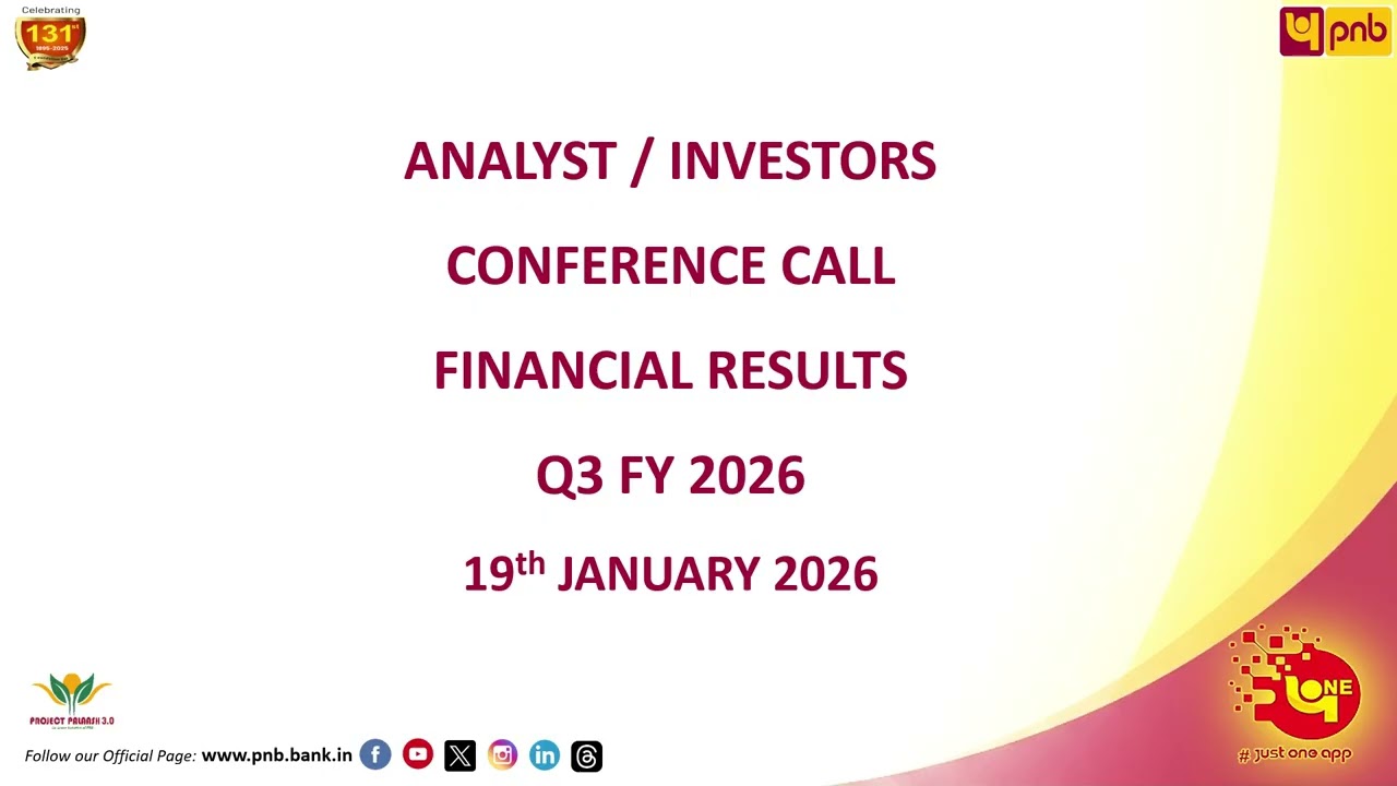PNB Earnings Call Q3 FY 2025-26