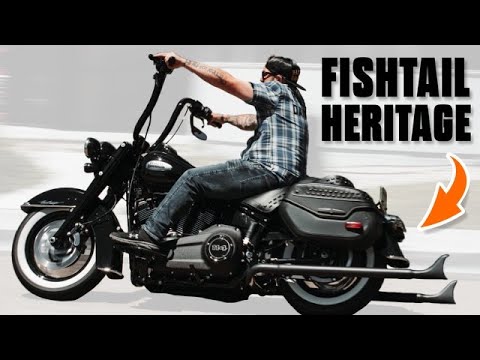 2023 Harley-Davidson Heritage Classic with White Walls, Fishtail Exhaust and Ape Hangers