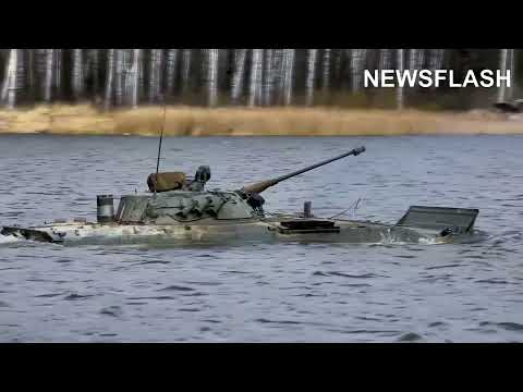 Russian Troops Put Amphibious Infantry Vehicles To The Test With Water-Based Training Exercise