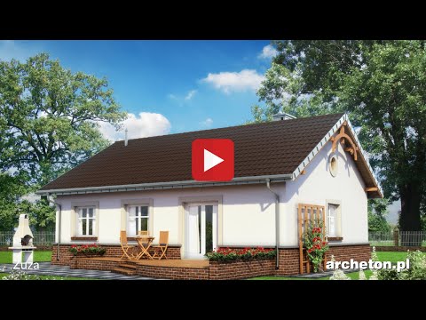 Projekt domu Zuza - archeton.pl - parterowy 92,1 m2
