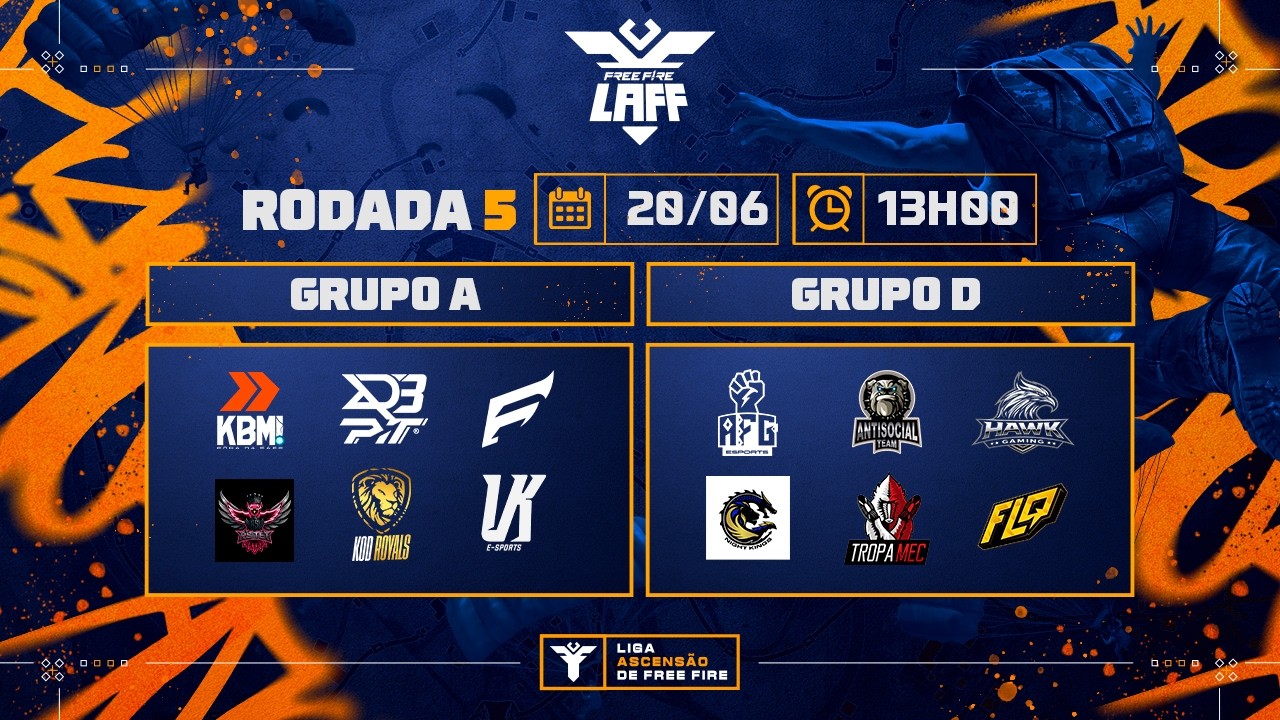 🚨 LAFF | SÉRIE B 🏆 RODADA 05 - GRUPOS A e D | FREE FIRE AO VIVO🚨 #freefire