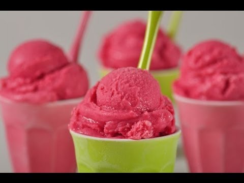 Raspberry Sherbet Recipe Demonstration - Joyofbaking.com