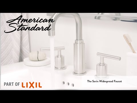 Serin® 2-Handle 8-Inch Widespread Bathroom Faucet 1.2 gpm 4.5 L/min With Lever Handles // POLISHED CHROME // YouTube Video