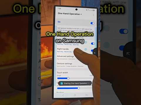 How to Enable One Hand Operation on Samsung Phone. 🤳 #s24 #s24ultra #samsunggalaxy #foryou #fyp