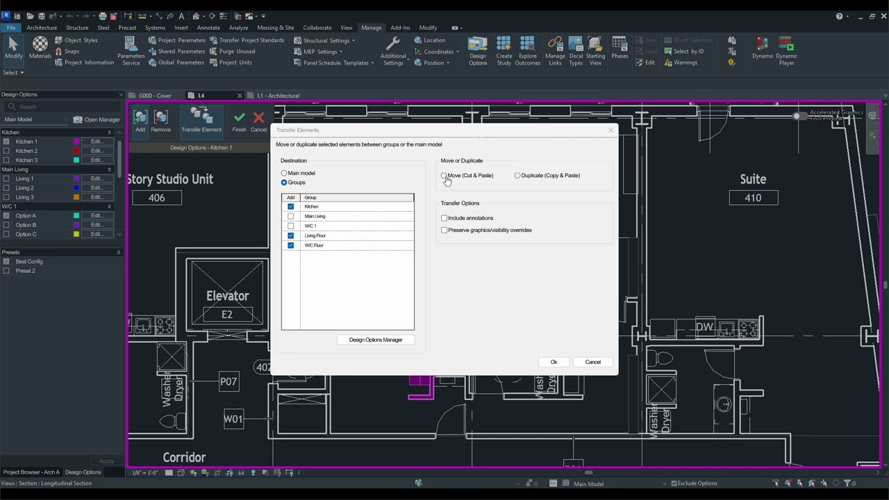 7. Flexible element transfer