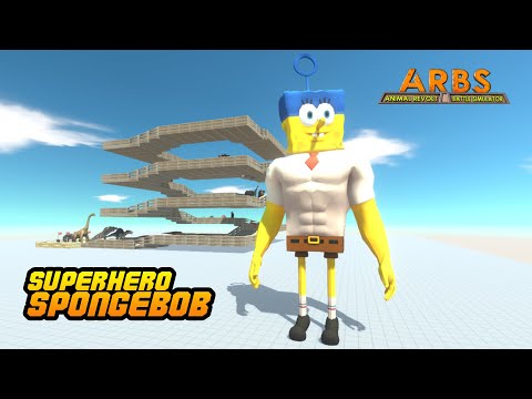 SUPERHERO SPONGEBOB - RUN CHALLENGE - Animal Revolt Battle Simulator