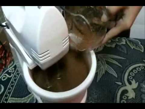 The making of chocolate cake and batik cake