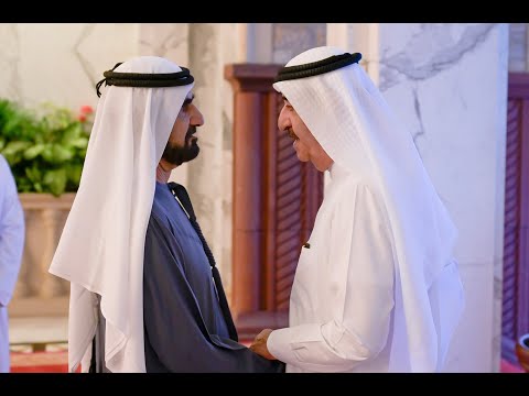 His Highness Sheikh Mohammed bin Rashid Al Maktoum - Mohammed bin Rashid exchanges Ramadan greetings with Ruler of Umm Al Quwain