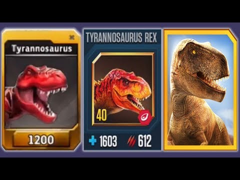 TYRANNOSAURUS REX - Jurassic World The Game Vs Jurassic World Alive Vs Jurassic Park Builder