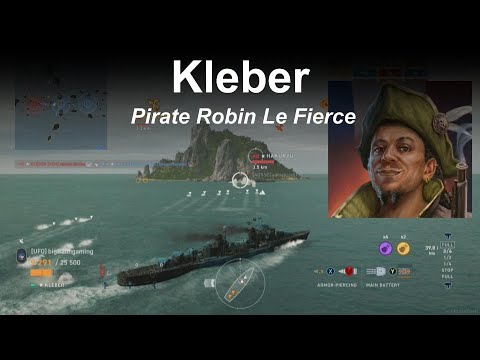 Kleber and New Pirate Robin Le Fierce - World of Warships Legends