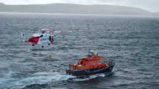 Shetland Coastguard Helicopters and Lerwick Lifeboat