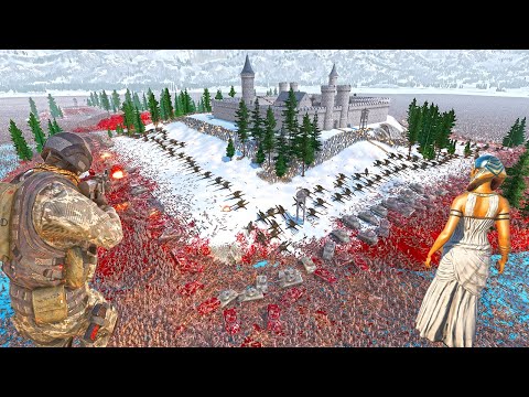 4 million ROMAN GENERAL & ZOMBIE attack modern soldier WINTER military station ! UEBS 2