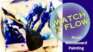 Magic Flowing Paint! Using Paint and Pearl Paint on a Whiteboard