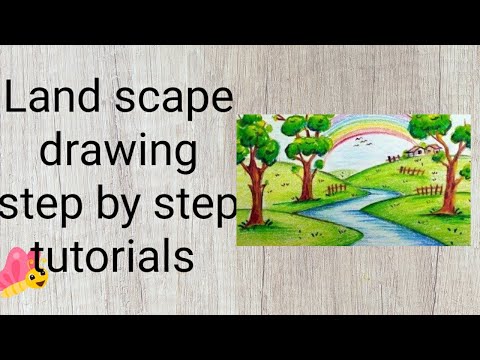 Land scape drawing easy tutorials