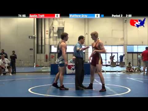 Austin Trott vs. Matthew Gray at 2013 Junior Nationals - FILA - GR