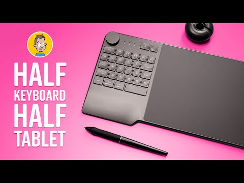 Grafinė planšetė HUION Inspiroy Keydial KD200 video