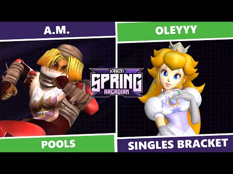 Spring Arcadian 2023: Pools - A.M. (Sheik) Vs Oleyyy (Peach) SSBM Singles