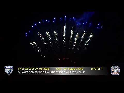 3-LAYER RED STROBE & WHITE STROBE WILLOW & BLUE WPL30SC9-05-RWB