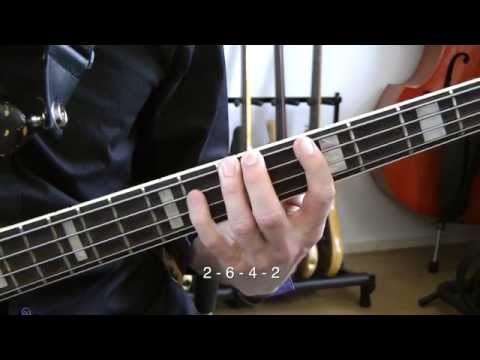 Har0107 - Kirchentonleitern #6 (Äolisch/natürlich Moll) - German Bass Lesson Tutorial
