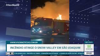 Incêndio atinge o Snow Valley em São Joaquim