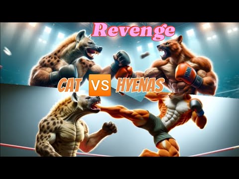 kitten's revenge cat vs hyenas #cat #cute #ufc #love #ai #kitten #story#shorts #catvideos #catnap