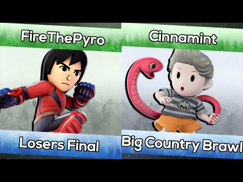 FireThePyro (Mii Brawler) vs. Cinnamint (Lucas) - Big Country Brawl - Smash Ultimate Losers Final