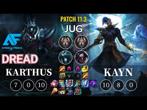 AF Dread Karthus vs Kayn Jungle - KR Patch 11.3