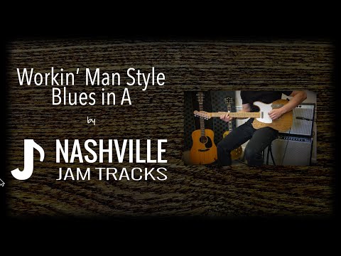 Country Workin' Man Style Blues Backing Track in A + Nashville Number System Lesson 2