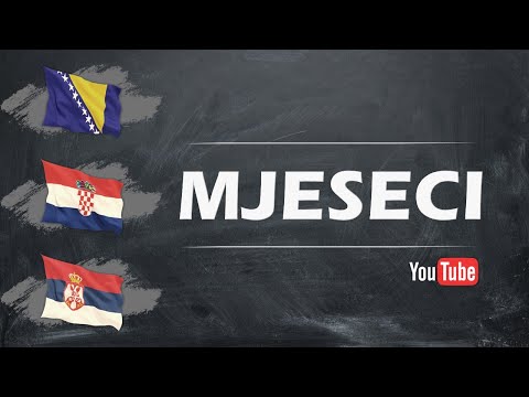 Months of the year in Bosnian, Croatian and Serbian Language