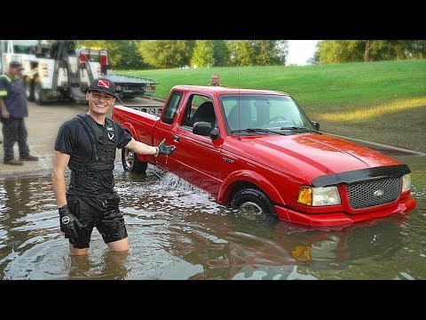 Found Sunken Truck Underwater in the River at Boat Ramp! (Recovered Truck for Owner) Video