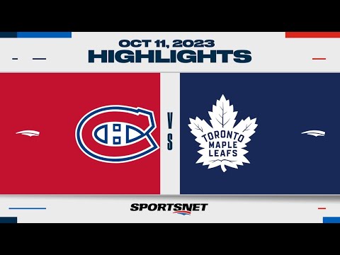 NHL Highlights | Canadiens vs. Maple Leafs - October 11, 2023