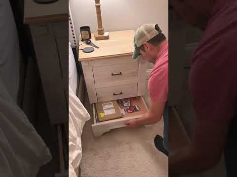 Hidden drawer night stand