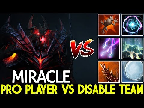 Miracle- [Shadow Fiend] Pro Player VS Disable Team Game is Hard 7.21 Dota 2