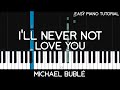 Michael Bublé - I'll Never Not Love You (Easy Piano Tutorial)