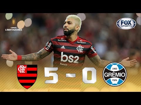 FLAMENGO IMPIEDOSO NO MARACA! Veja os melhores momentos de Flamengo 5 x 0 Grêmio pela Libertadores