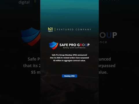 Watch on YouTube: Safe Pro Group (SPAI) announced that its 2026 AI-related orders have surpassed $5 million.
