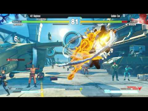 Street Fighter 5 Tournament: Winter Brawl X Semis - 412 Diaphone (Rashid) vs Golden Cen (M. Bison)