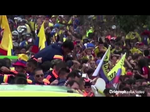Colombia World Cup team given heroes' welcome