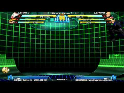 Salty Battles #5 - MvC3 W3 - [LB] Chris G VS [LB] Winrich